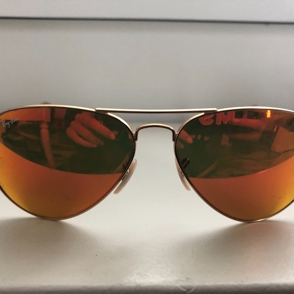 Ray-Ban Aviator Flash Lenses - Orange/Gold